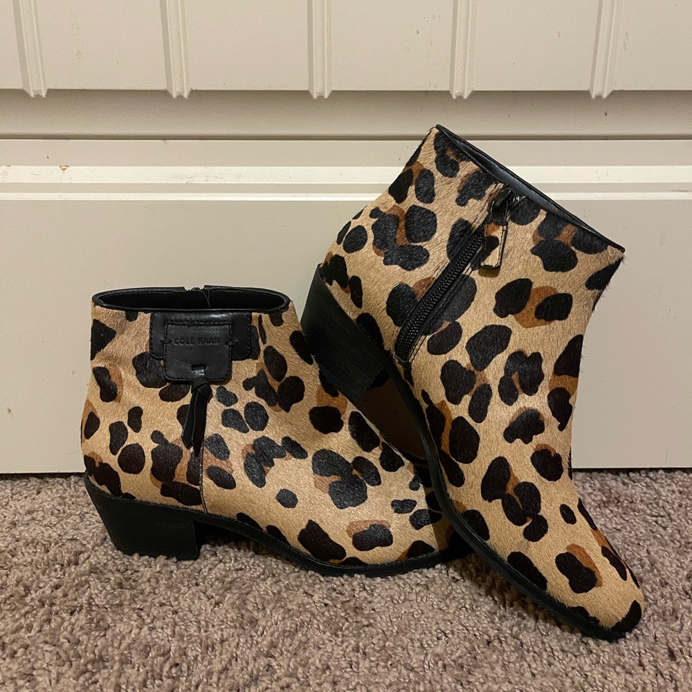 Cole Haan‎ Women's Leopard Print Ankle Boots